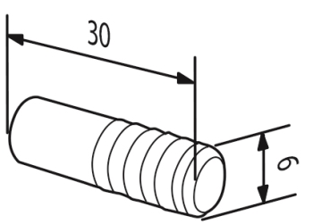 Extension Pin - Model PGA-070 CAD Drawing
